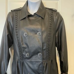 City Chic faux leather coat